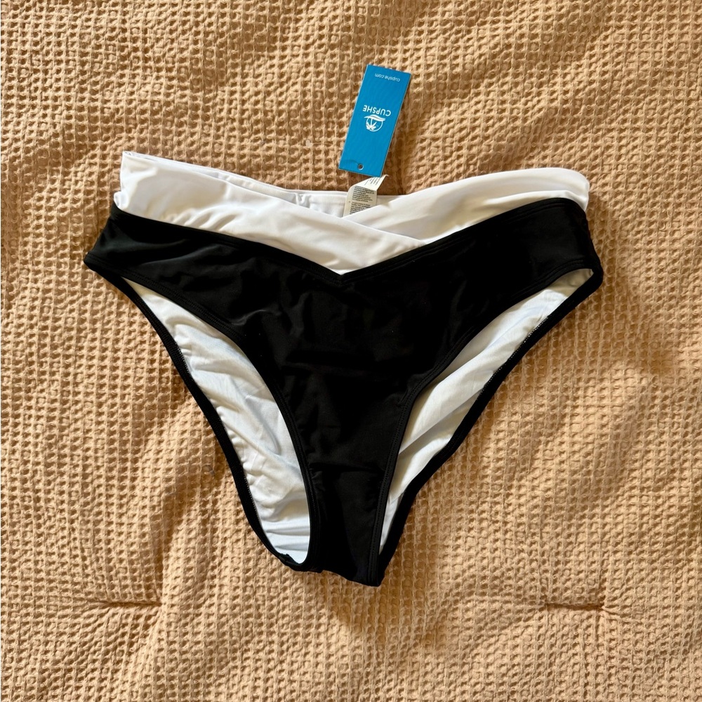 Cupshe Black and White Bikini Bottom